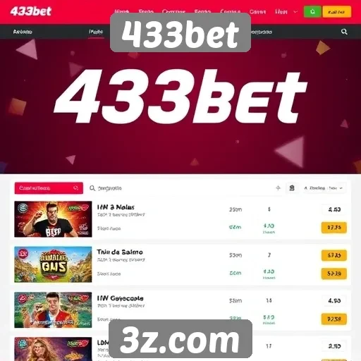 Avaliação das funcionalidades do site 433bet