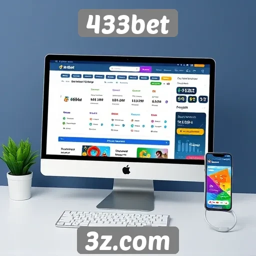 Interface e usabilidade do site 433bet
